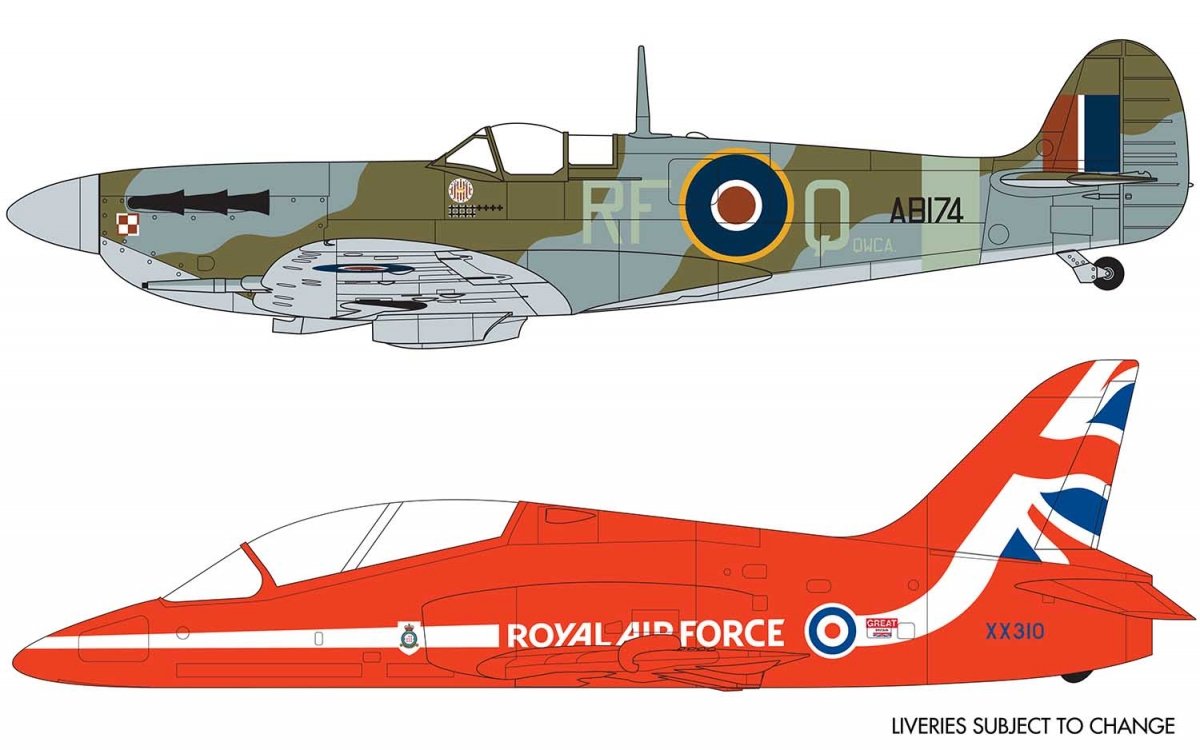 Airfix 50187 Supermarine Spitfire et RAF Red Arrows Hawk - Coffret cadeau 1/72  – image 4