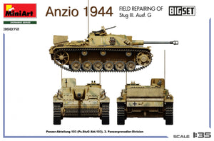 MiniArt 36072 Anzio 1944. Réparation sur le terrain d&amp;#39;un Stug III. Ausf. G. Grand coffret 1/35 – Bild 2