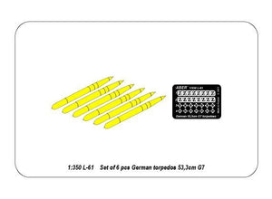 Aber 350L-61 Ensemble de 6 torpilles allemandes 53,3 cm G7 (1/350) – Bild 4