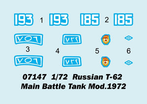 Trumpeter 07147 Russian T-62 Main Battle Tank Mod.1972 1/72 – zdjęcie 3