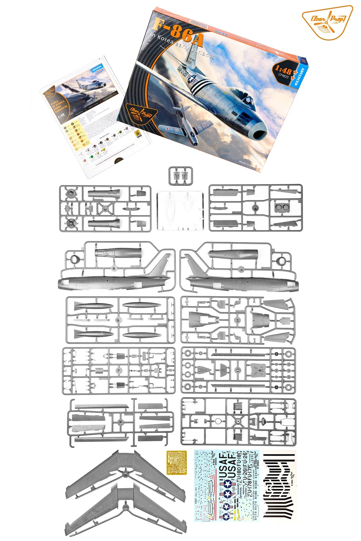 Clear Prop! CP4825 North American F-86 A Sabre in Korea Early Variants (Advanced Kit) 1/48 – zdjęcie 4