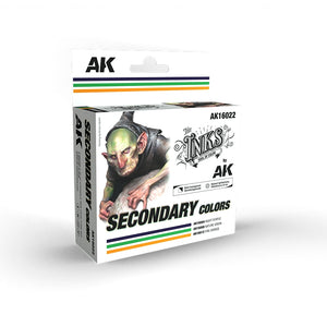 AK Interactive AK16022 COULEURS SECONDAIRES – ENSEMBLE D&amp;#39;ENCRES 3 x 30 ml