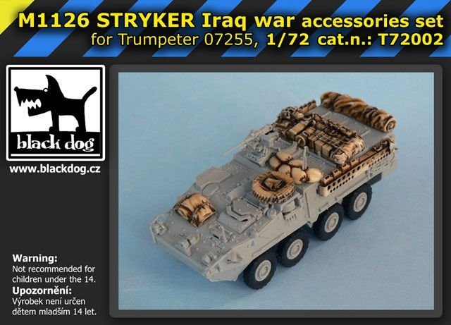 Black Dog T72002 M1126 STRYKER Guerre d&amp;#39;Irak pour Trumpeter 07255 1/72 – immagine 6