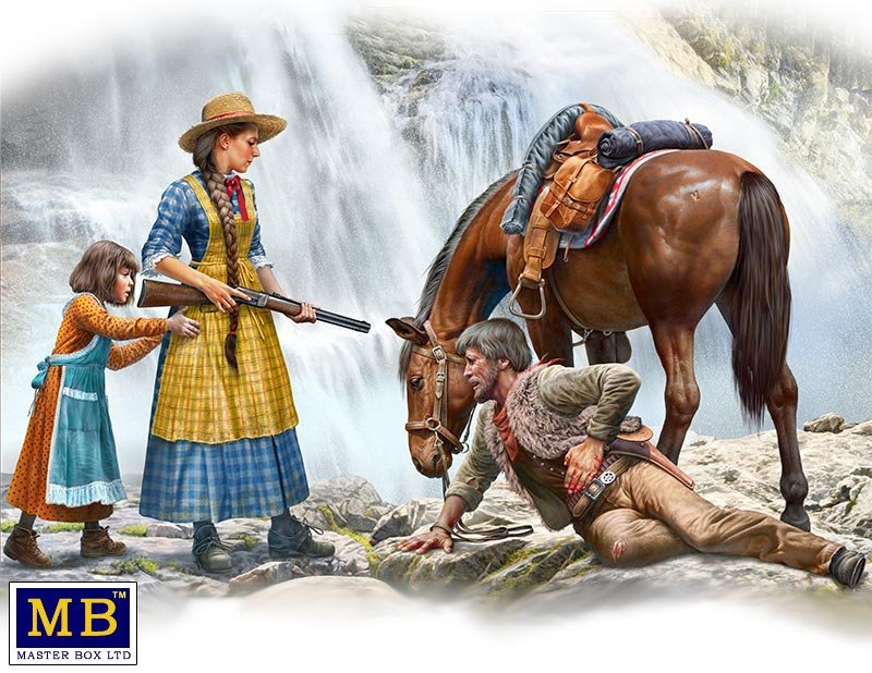 Master Box 35203 Outlaw. Gunslinger n° 1 : Marshal Tom Tucker, Molly et Rebecca Hanson 1/35