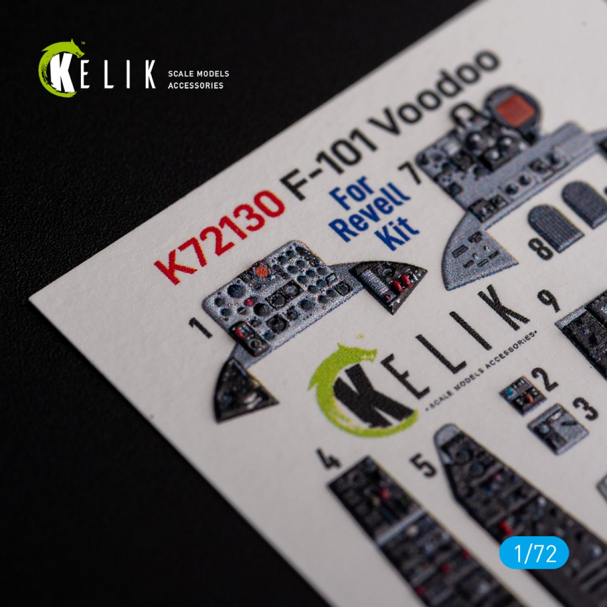 KELIK K72130 F-101 Voodoo - décalcomanies 3D intérieures pour maquette Revell au 1/72 – image 5