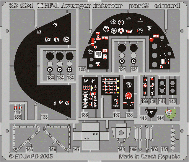 Intérieur du TBF-1 Eduard 32524 au 1/32 TRUMPETER 