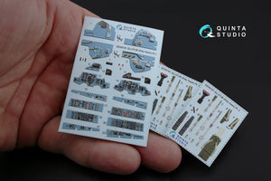 Intérieur coloré imprimé en 3D sur papier décalcomanie Quinta Studio QD48181 Su-27UB (pour kit KittyHawk) 1/48 – image 4