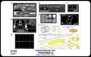 Aber 35K04 Char moyen allemand Pz. Kpfw. V, Panthère, Ausf. G (Sd. Kfz. 171) (1/35) – immagine 5