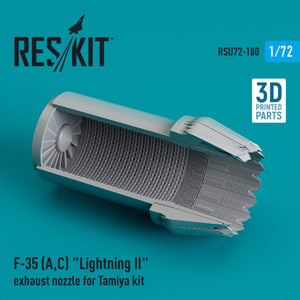 RESKIT RSU72-0180 F-35 (A,C) &amp;quot;LIGHTNING II&amp;quot; EXHAUST NOZZLE FOR TAMIYA KIT (3D PRINTED) 1/72 – zdjęcie 2