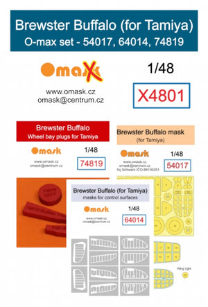 Kit Omask X4801 Brewster Buffalo O-max pour Tamiya 1/48