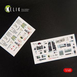 Décalcomanies 3D intérieures KELIK K48027 pour maquette Tamiya au 1/48