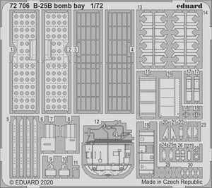 Maquette Eduard 72706 B-25B soute à bombes 1/72 AIRFIX