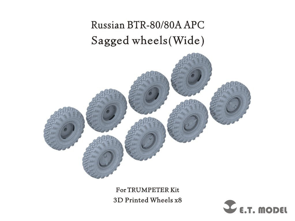 ET Model P35-120 Russian BTR-80/80A APC Sagged wheels (Wide) For TRUMPETER Kit 1/35