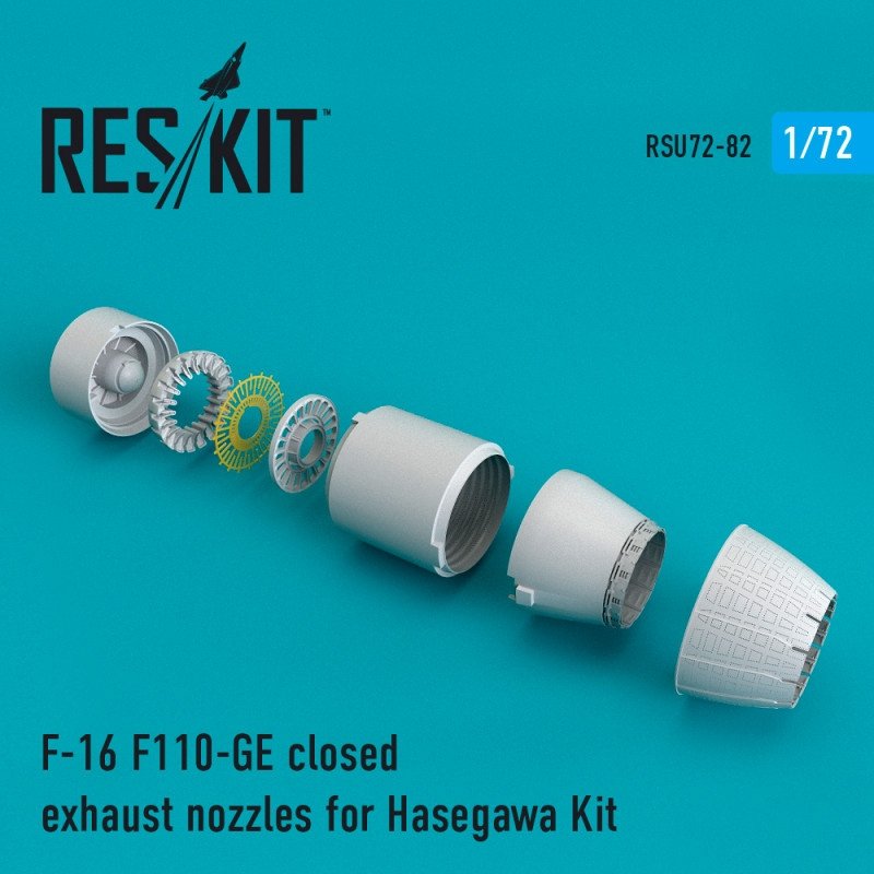 RESKIT RSU72-0082 Buses d&amp;#39;échappement fermées pour F-16 F110-GE (Hasegawa 1/72)