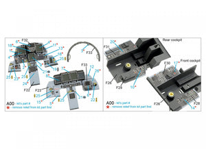 Intérieur imprimé en 3D et coloré sur papier décalcomanie Quinta Studio QDS-32119 F-15E (Tamiya) (petite version) 1/32 – Bild 2