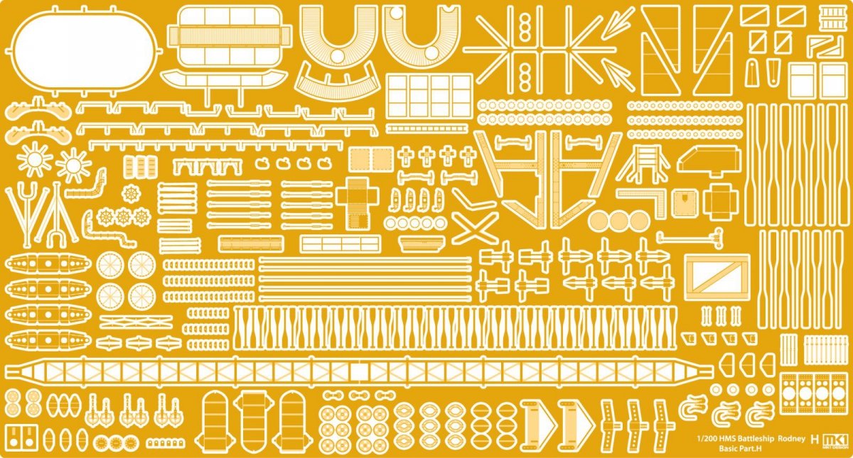 MK1 Design MD-20013 HMS Rodney DX Pack 1/200 – zdjęcie 17