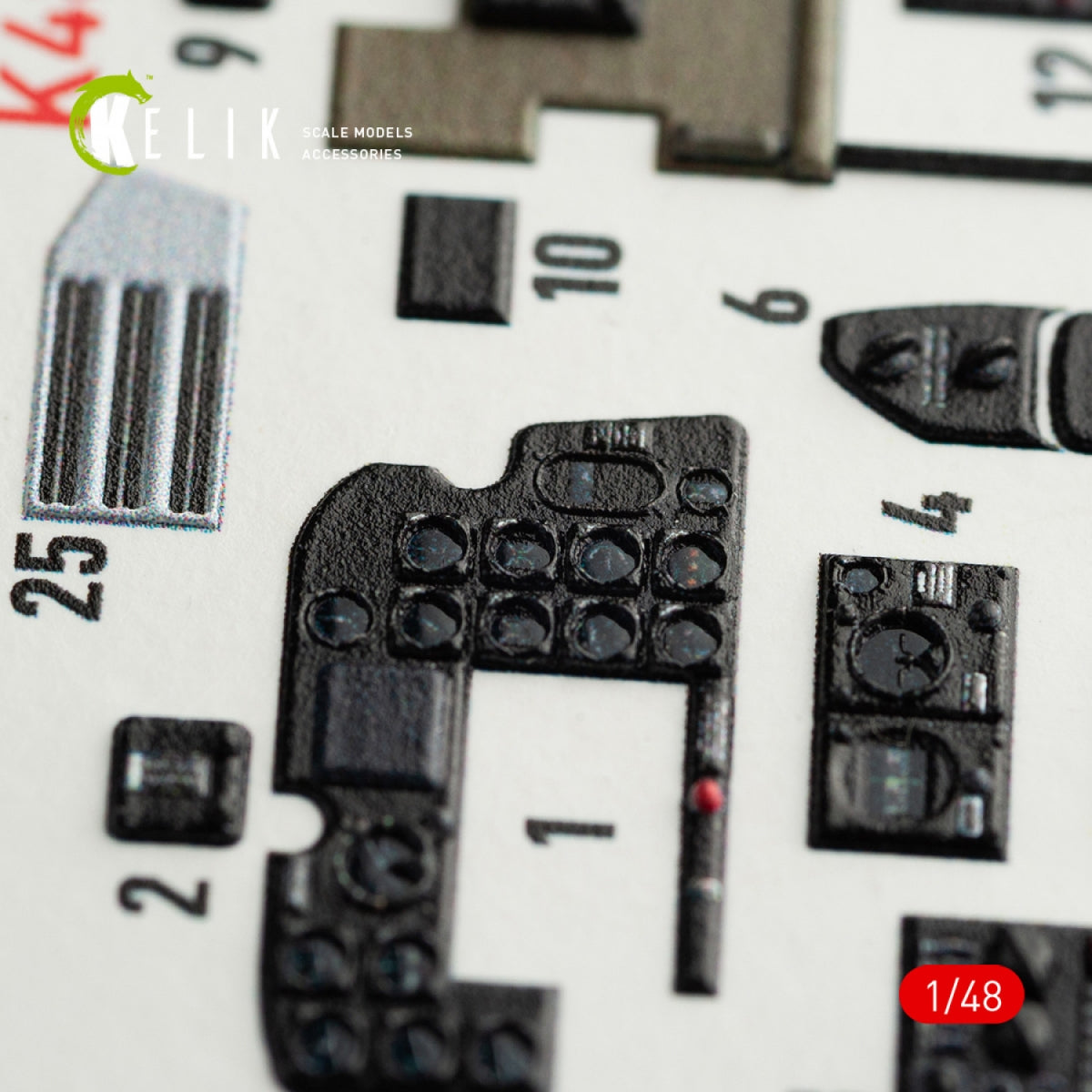 KELIK K48058 P-61B BLACK WIDOW - Décalcomanies 3D pour intérieur de maquette GWH au 1/48  – Bild 7