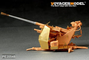 Maquette Voyager PE35548 Canon antiaérien allemand FlaK37 de 37 mm (version B, canon inclus) pour Hobby Boss au 1/35  – image 2