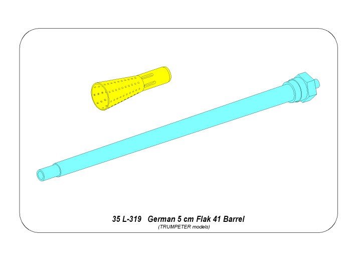 Canon allemand Aber 35L-319 de 5 cm pour canons antiaériens Flak 41 au 1/35 – image 5