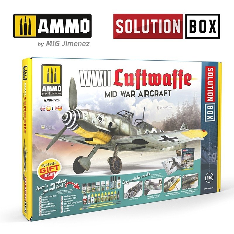 MUNITIONS de Mig Jimenez 7726 SOLUTION BOX – Avion de la Luftwaffe de mi-guerre de la Seconde Guerre mondiale