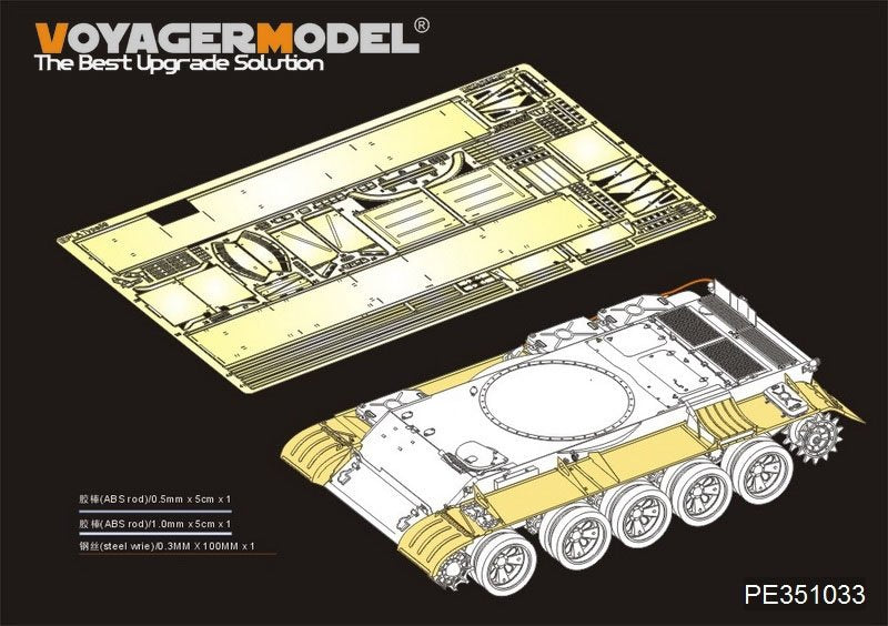 Garde-boues pour char de combat principal Type 59 de l&amp;#39;APL, modèle Voyager PE351033 (pour TAKOM 2081), échelle 1/35