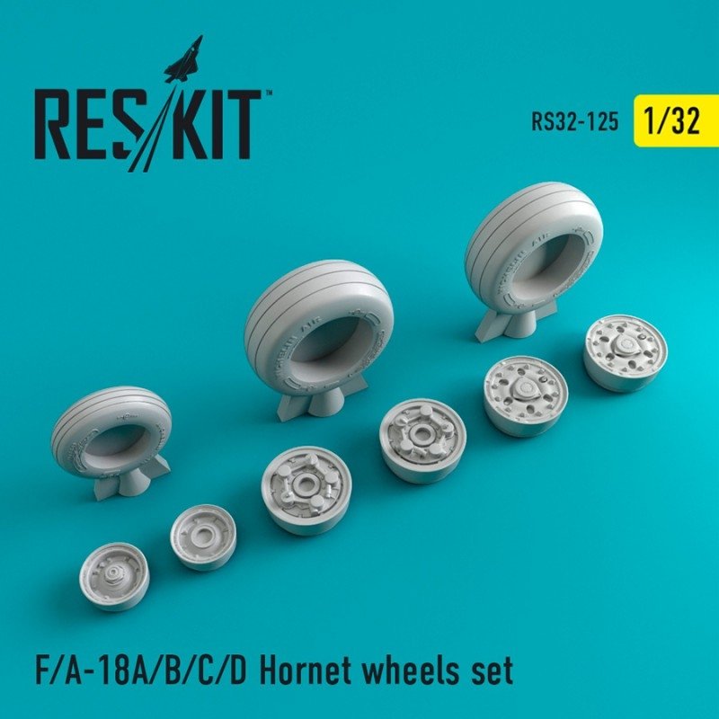 RESKIT RS32-0125 Jeu de roues F-18 Hornet 1/32
