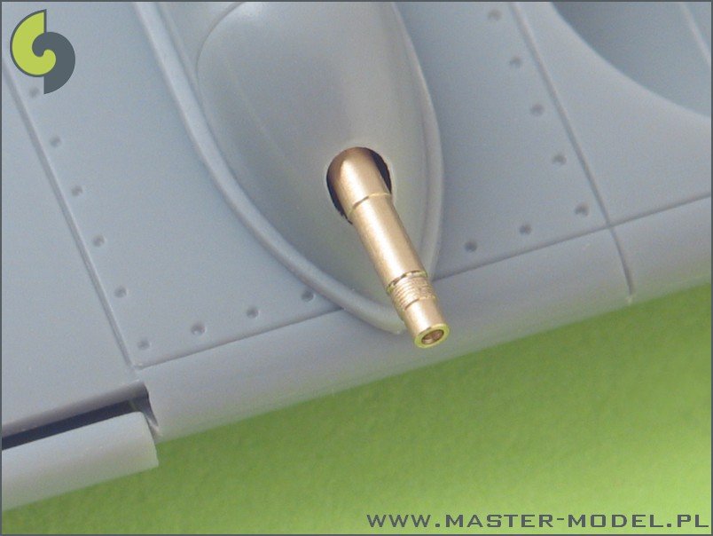 Master AM-48-016 Mitrailleuse d&amp;#39;avion allemande MK 108 (30 mm) canons et tubes de souffle (2 pièces) (1/48) – immagine 3