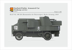 Copper State Models 35014 Voiture blindée Garford-Putilov, Freikorps Service 1/35 – image 4