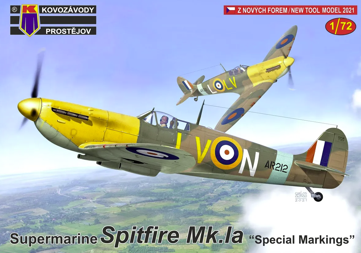 Kovozavody Prostejov KPM0276 Spitfire Mk.Ia &amp;quot;Marquages ​​spéciaux&amp;quot; 1/72