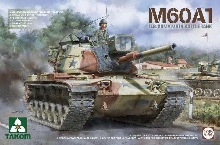 Takom 2132 M60A1 Char de combat principal de l&amp;#39;armée américaine, échelle 1/35