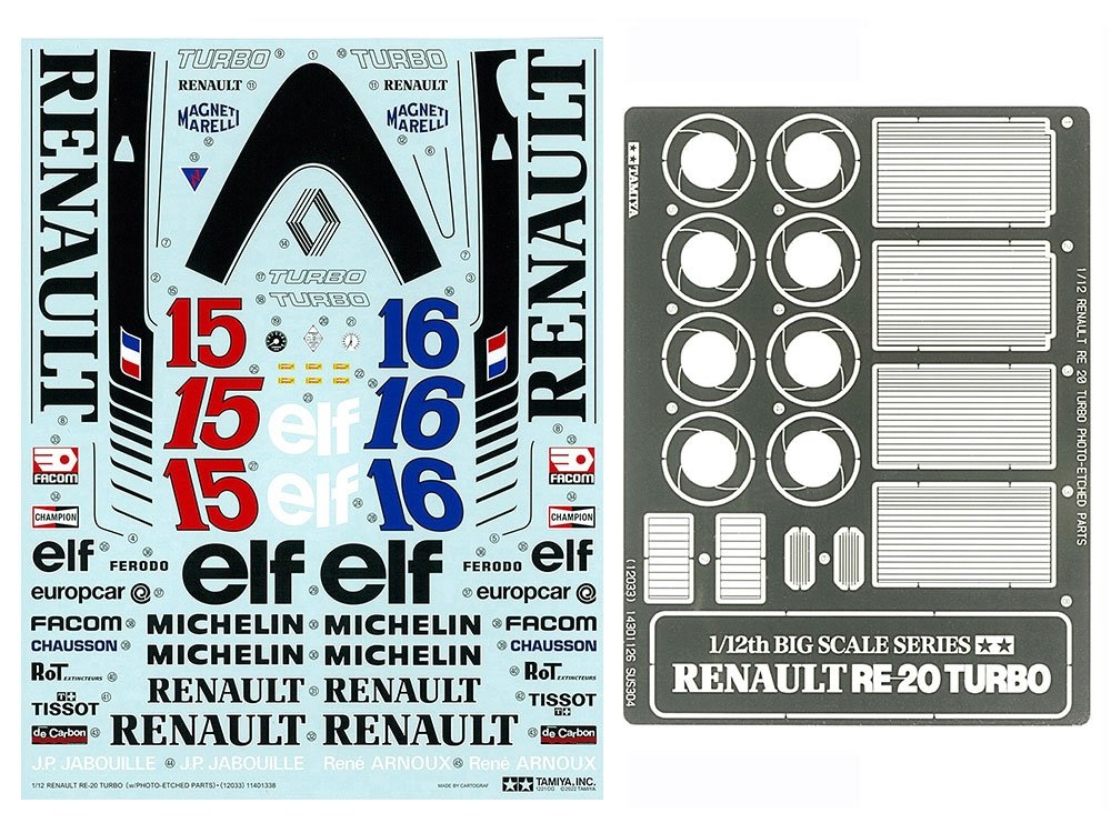 Tamiya 12033 Renault RE-20 Turbo (w/Photo-Etched Parts) 1/12 – zdjęcie 9