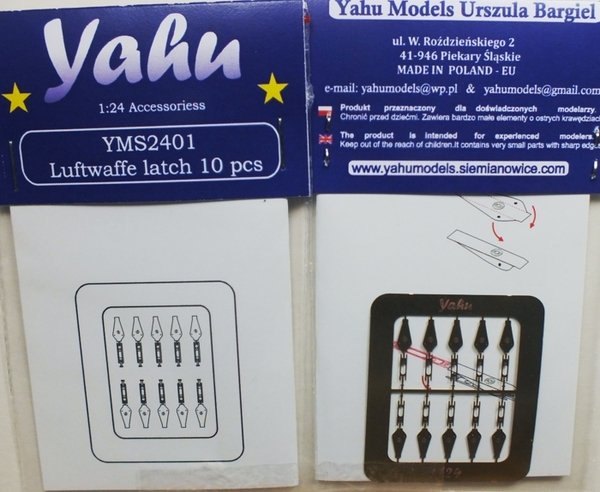 Loquet Yahu YMS2401 Luftwaffe, 10 pièces – fermoirs 1/24 