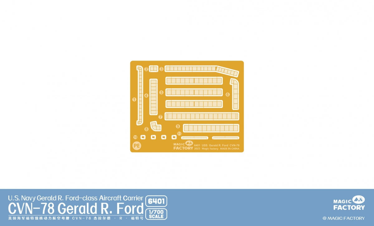 Magic Factory 6401 USS Gerald R. Ford (CVN-78) - Porte-avions de classe Gerald R. Ford de l&amp;#39;US Navy, échelle 1/700 – immagine 14