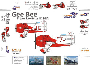 Dora Wings 14402 GeeBee Supersport R1 et R2 1/144 – image 2