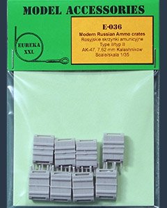 Caisses de munitions russes modernes Eureka XXL E-036 Type II pour munitions de 7,62 mm (pour AK-47 Kalachnikov) 1/35