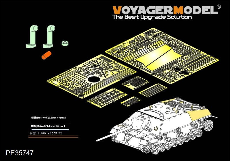 Maquette Voyager PE35747 Jagdpanzer IV L/70(V) allemand de la Seconde Guerre mondiale, version de base (pour TAMIYA 35340), échelle 1/35
