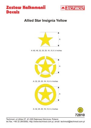 Techmod 72810 - Allied Star Insignia Yellow 1/72 – zdjęcie 2