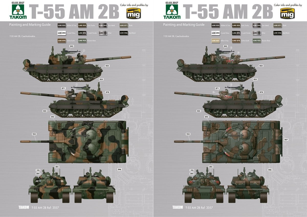 Hobby 2000 35002 T-55AM2B « Kladivo » (avec 4 pièces bonus de peinture et de marquage) 1/35 – imagen 3
