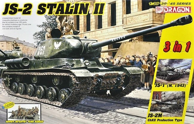 Dragon 6537 JS-2 Stalin II + Infanterie soviétique à bord de chars 1/35