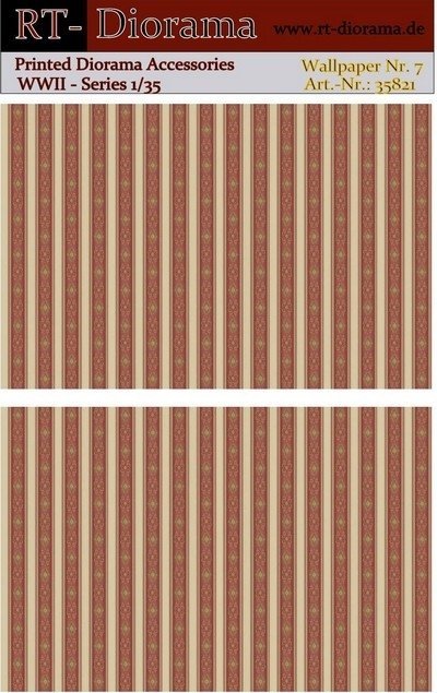 Accessoires imprimés RT-Diorama 35821 : Papier peint n° 7 1/35
