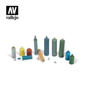 Accessoires pour diorama Vallejo SC209 Bouteilles de gaz modernes 1/35