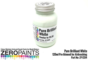 Peinture blanc brillant pur Zero Paints ZP-1334 (similaire à TS26) 100 ml