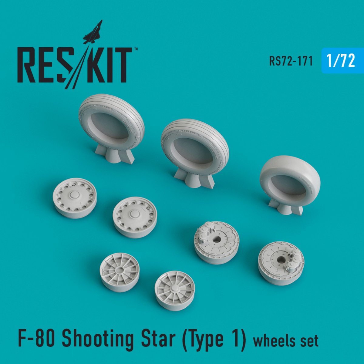 RESKIT RS72-0171 F-80 « SHOOTING STAR » (TYPE 1) JEU DE ROUES 1/72