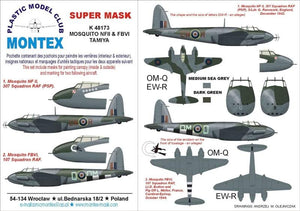 Montex K48173 DH 98 MOSQUITO NF II &amp;amp; VI 1/48