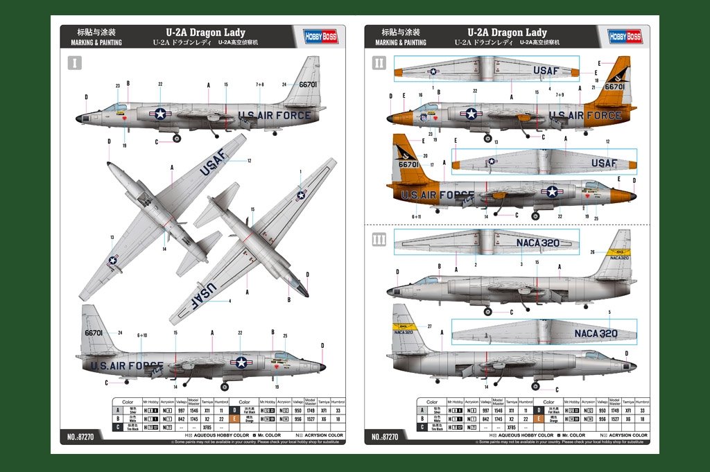 Hobby Boss 87270 U-2A Dragon Lady 1/72 – immagine 2
