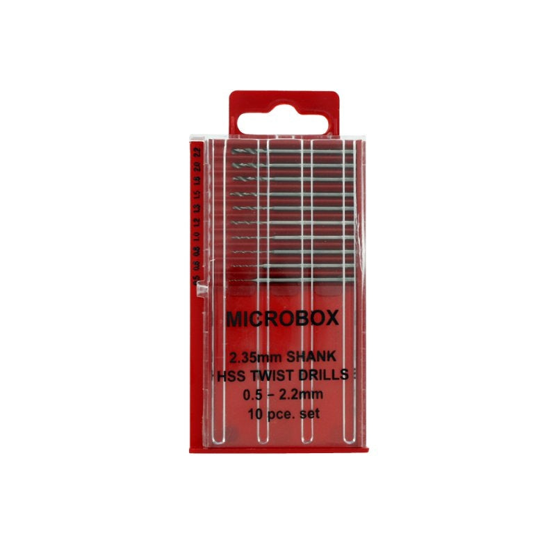 Coffret de 10 forets Microbox Modelcraft PDR4005 (0,5 - 2,2 mm)