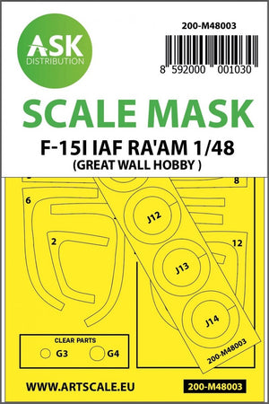 Masque de peinture double face ASK M48003 F-15I Ra&amp;#39;am pour Great Wall Hobby 1/48
