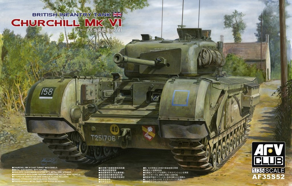 AFV Club 35S52 Churchill Mk.VI avec canon Ordnance QF 75 mm Mk.V 