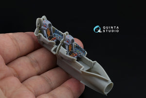 Intérieur imprimé en 3D et coloré sur papier décalcomanie (Modelsvit) pour le Su-17UM3 de Quinta Studio QD+72167 (avec pièce en résine imprimée en 3D) à l&amp;#39;échelle 1/72 – image 5