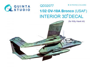 Intérieur imprimé en 3D et coloré sur papier décalcomanie pour le kit KittyHawk (référence Quinta Studio QD32077, version USAF) à l&amp;#39;échelle 1/32